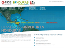 Tablet Screenshot of investinhonduras.hn